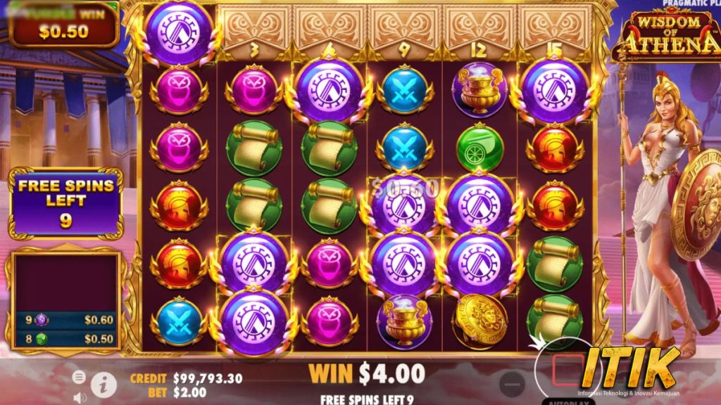 Athena Memanggil: Petir Jackpot Wisdom of Athena Menyambar!